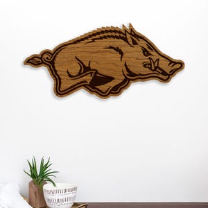 University of Arkansas Razorback Cutout Wall Hanging – Crafted From ...