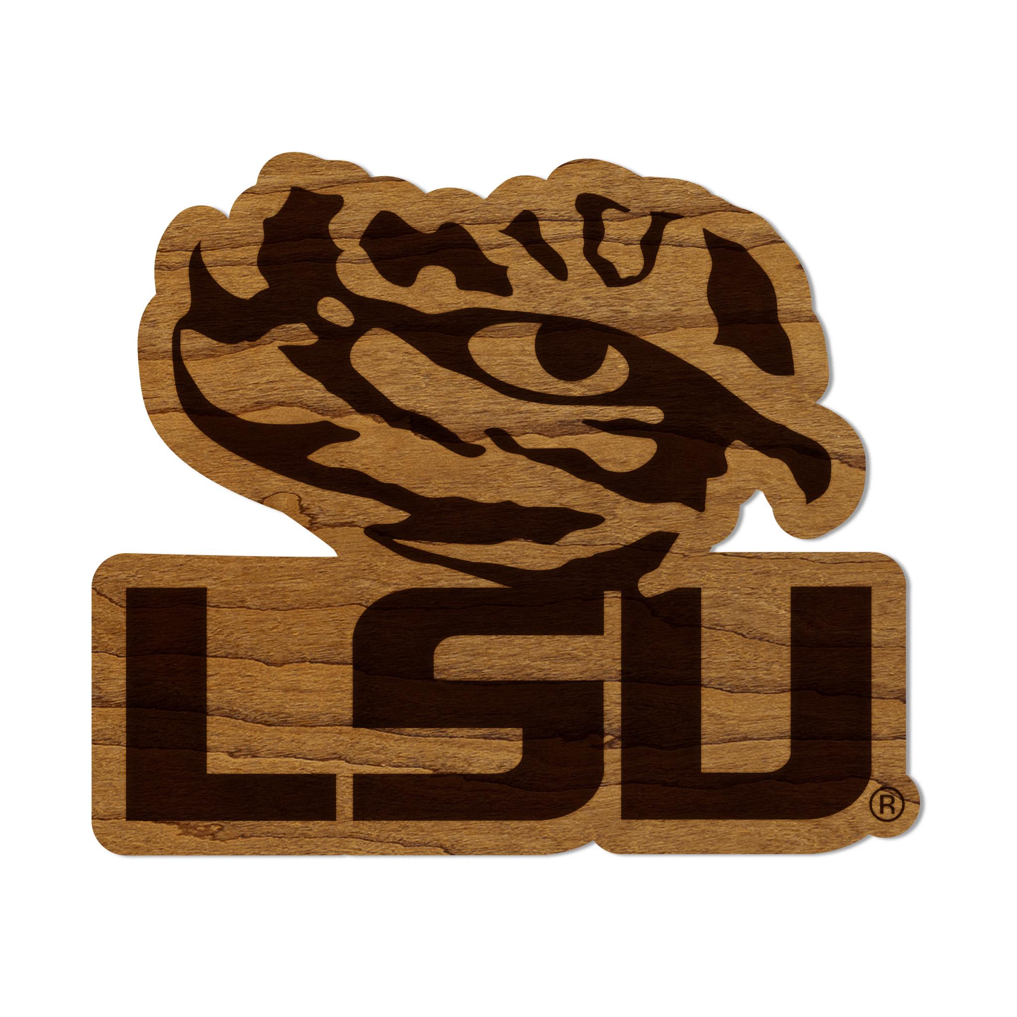 LSU Tigers 6 Inch Yellow Purple Magnet
