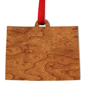 State Outline Ornament - All 50 States Available - Crafted from Cherry or Maple Wood