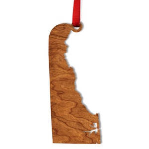 State Outline Ornament - All 50 States Available - Crafted from Cherry or Maple Wood
