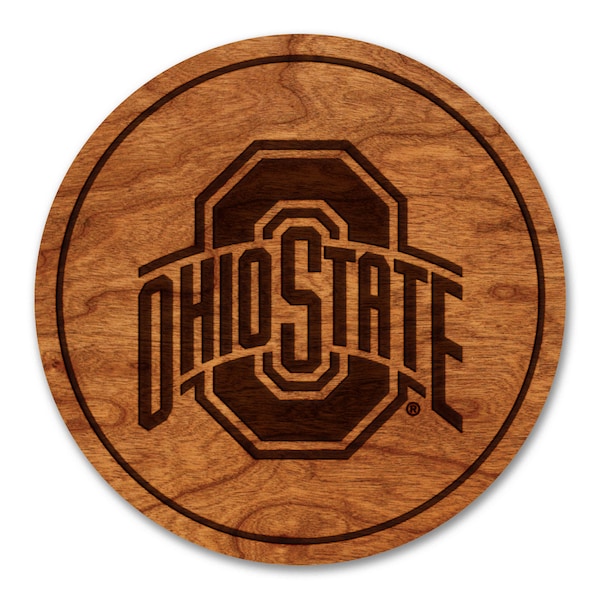 Ohio State Buckeyes Coaster – Crafted from Cherry or Maple Wood – The Ohio State University (OSU)