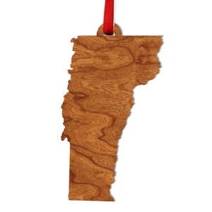 State Outline Ornament - All 50 States Available - Crafted from Cherry or Maple Wood