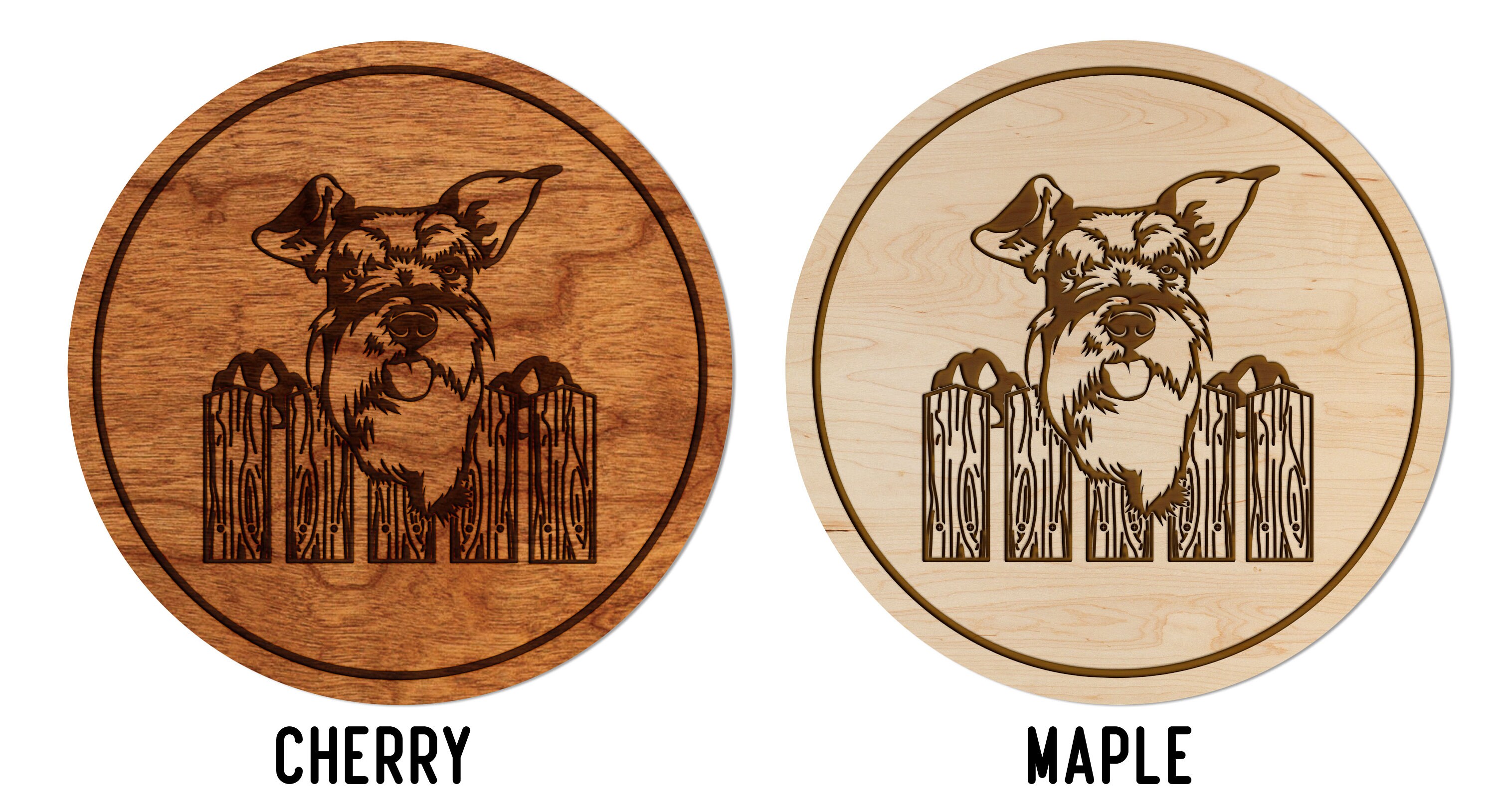 Dog Coaster Multiple Breeds Available Crafted from Cherry Etsy
