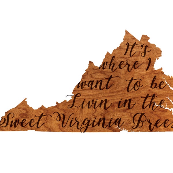 Sweet Virginia Breeze Wall Hanging – Crafted from Cherry Wood