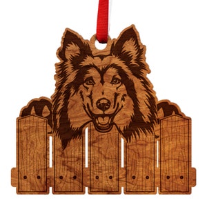 Shetland Sheepdog (Sheltie) Ornament – Crafted from Cherry or Maple Wood