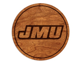 James Madison University Dukes Coaster – Crafted from Cherry or Maple Wood – James Madison University (JMU)