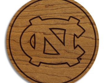 University of North Carolina Chapel Hill Interlocked NC Coaster – Crafted from Cherry or Maple Wood