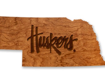 University of Nebraska Huskers - Wall Hangings - Crafted from Cherry or Maple Wood