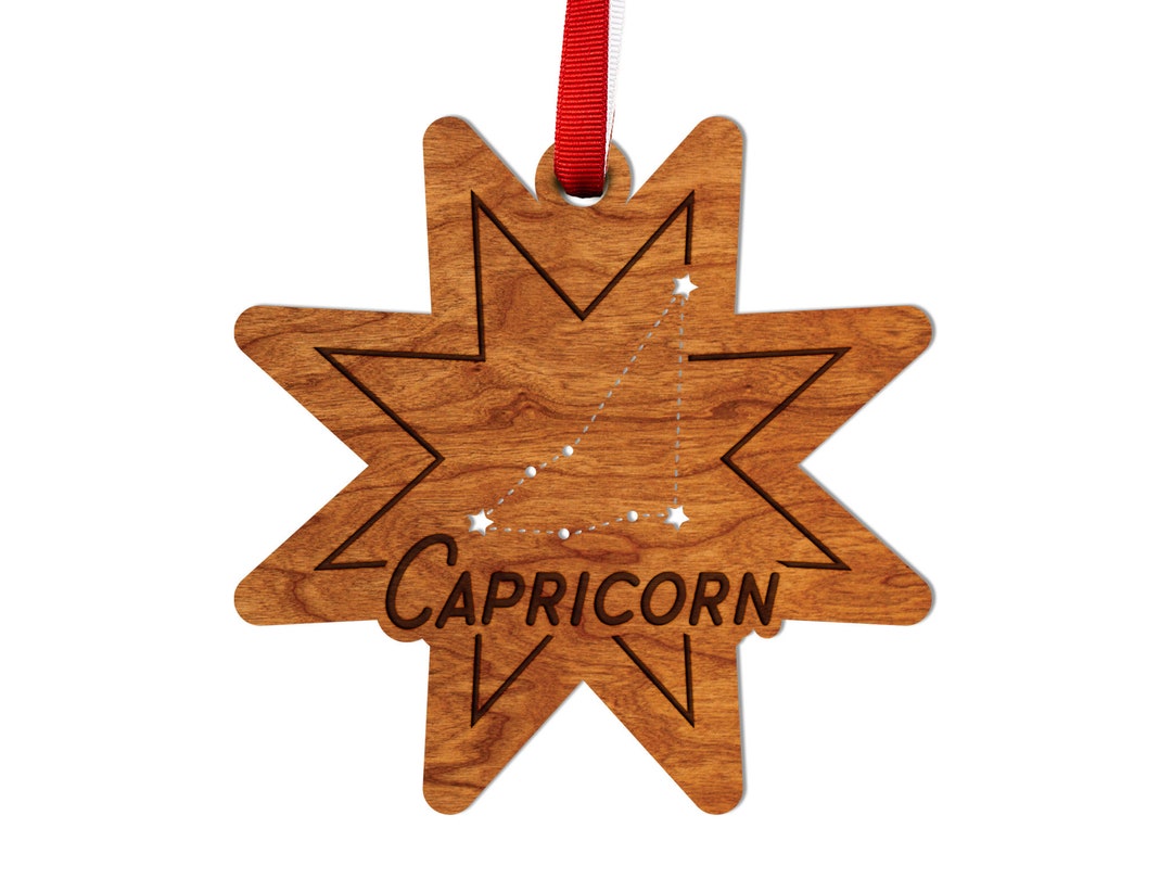 Zodiac Ornament Constellations Crafted From Cherry or Maple Wood Etsy