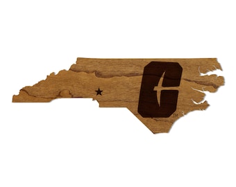 University of North Carolina at Charlotte All-In-C on State Magnet - Crafted from Cherry or Maple Wood