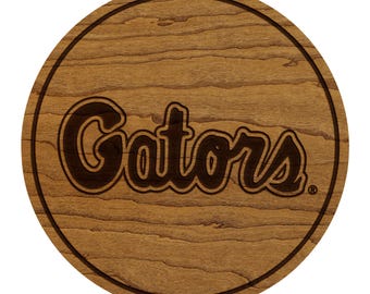 University of Florida Gators Coaster – Crafted from Cherry or Maple Wood – Florida Gators