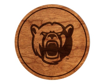 Baylor Bears Coaster – Crafted from Cherry or Maple Wood – Baylor University (BU)