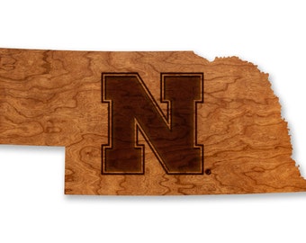 University of Nebraska Huskers - Wall Hangings - Crafted from Cherry or Maple Wood