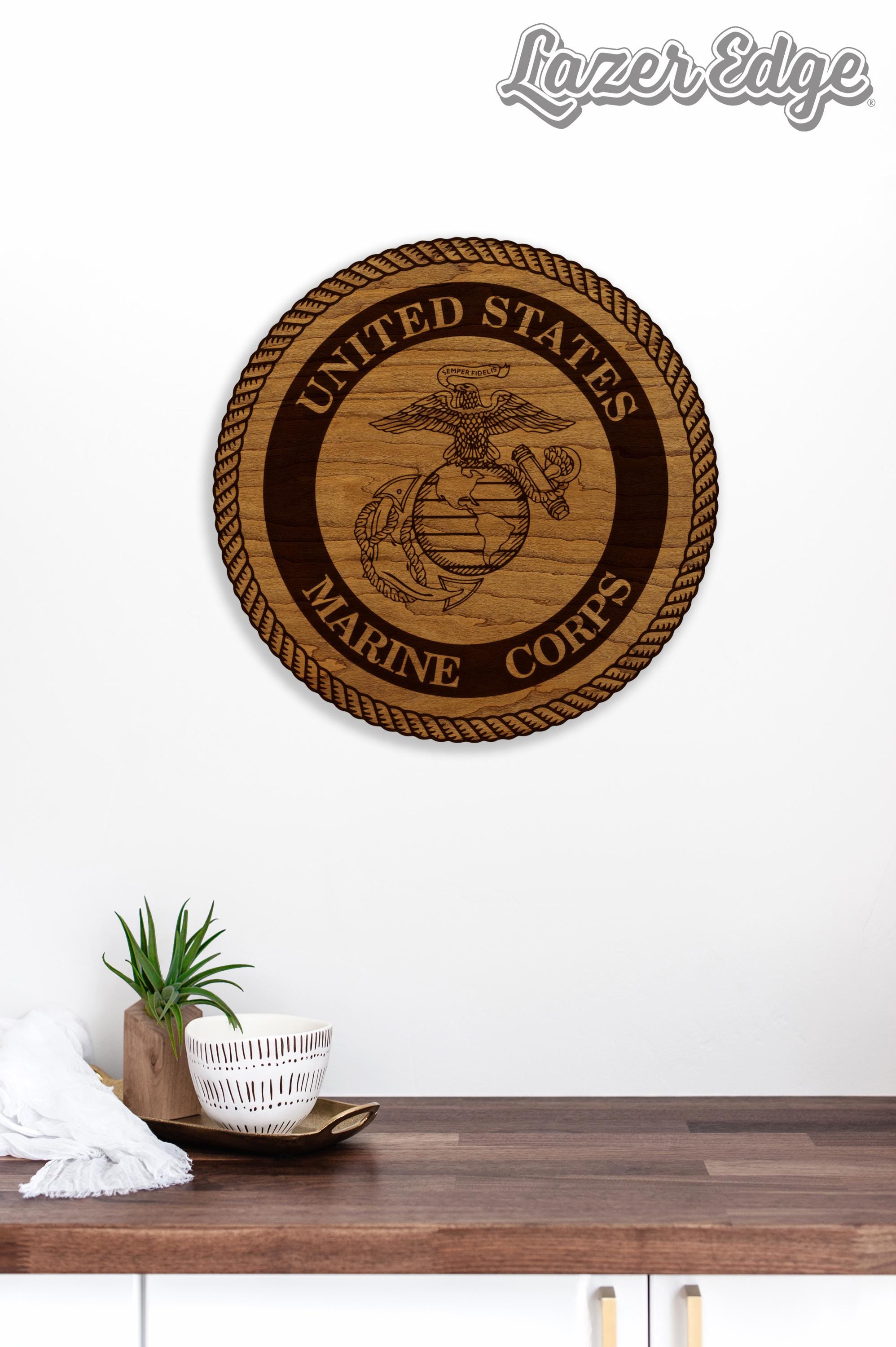 United States Marine Corps Seal Wall Hanging – Crafted From Cherry