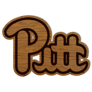 University of Pittsburgh Pitt Script Wall Hanging – Crafted from Cherry and  Maple Wood