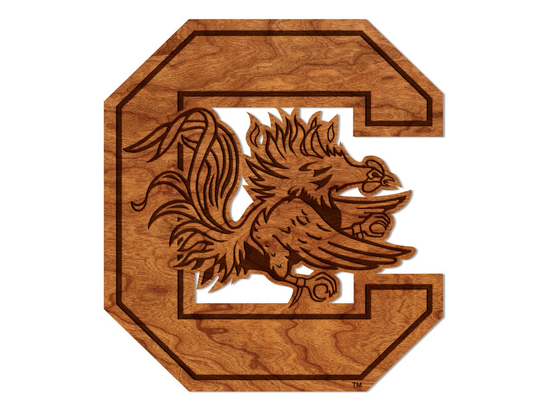 University of South Carolina USC Wall Hanging Crafted From Cherry or