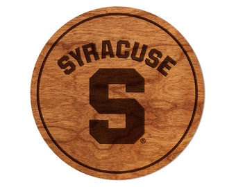 Syracuse Orange Coaster – Crafted from Cherry or Maple Wood – Syracuse University (SU)