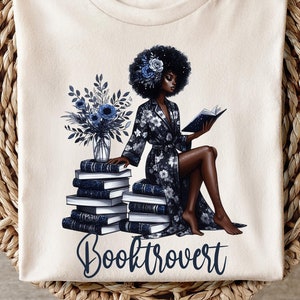 Black Girls Reading Clipart, Book Lover Clipart, Booktrover Clipart, Black Girl Reading, Girl With Coffee Clipart, Black Girl Art Introvert