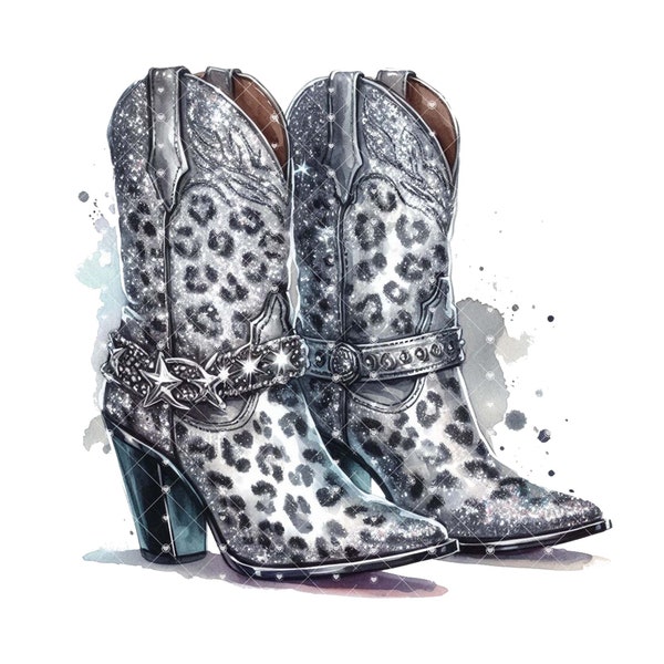 Cowboy Boots Women  PNG File - Mug & Tumbler Designs - PNG Files - Country Girl  - Leopard Floral File - Cowgirl Boots Clipart - Shirt PNG