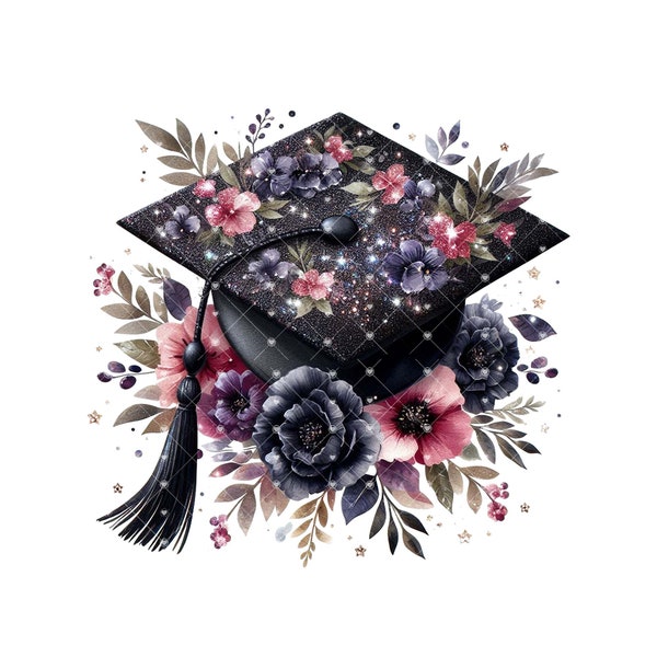 Graduation Cap Sublimation File - Graduation Decor PNG  - Sublimation  -  College Graduation PNG  - High School Graduation Clipart