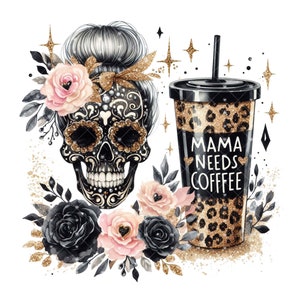 Iced coffee PNG, Trendy Coffee PNG, Coffee PNG, Mom png, Coffee Lover png, Coffee clipart, Coffee Addict, Sublimation Download, Funny Quotes