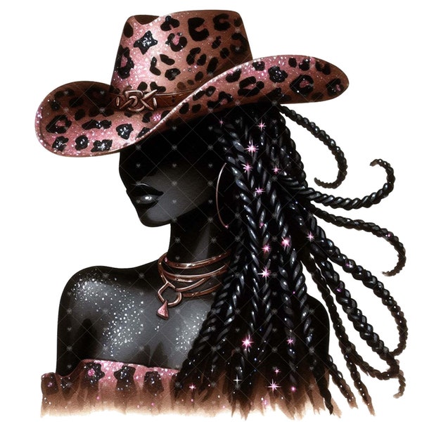 Black Country Girl  PNG File - Tshirt & Tumbler Designs - Sublimation  Files - African American Cowgirl -  Cowboy Hat  - Western Black