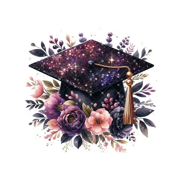 Graduation Cap Sublimation File - Graduation Decor PNG  - Sublimation  -  College Graduation PNG  - High School Graduation Clipart