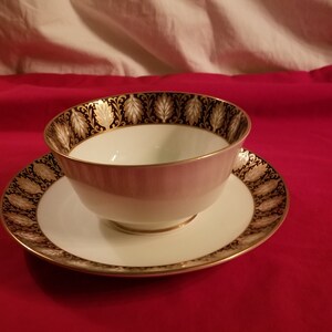 Mikasa Narumi San Rafael footed cream soup bowl & saucer set