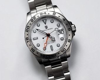 Pagani Design GMT Automatic Watch | Dual Time Zone | Sapphire Crystal | 100M Waterproof | Gift For Him