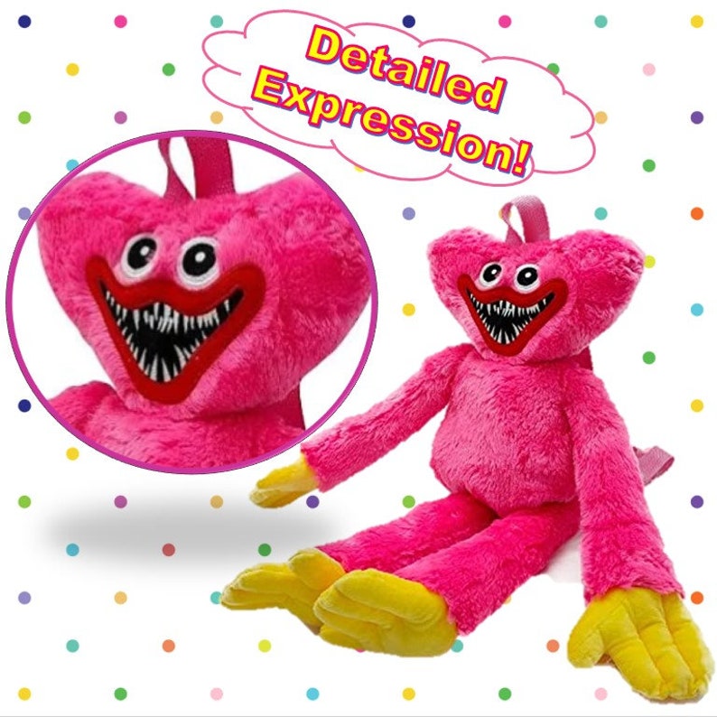 Huggy Wuggy Kissy Missy Plush Pink Backpack for Adult Teens Etsy