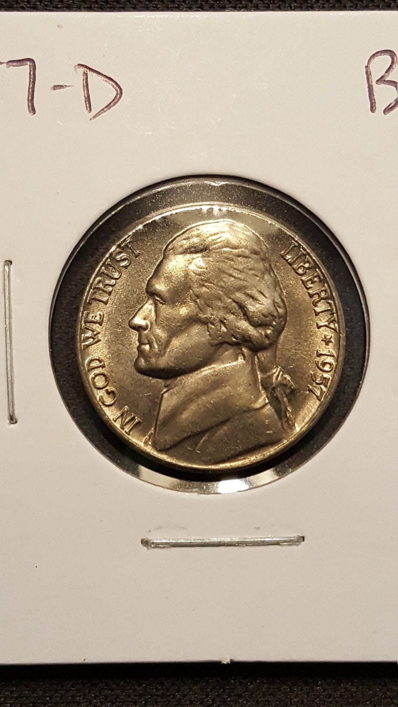 1957 D Jefferson Nickel Choice BU US Coin