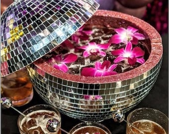 Disco Ball Ice Bucket | Handmade Disco Cowgirl Punch Bowl & Party Decor