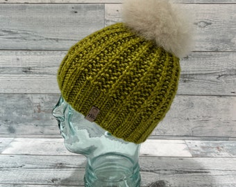 Squishy Split Rib Hat Knit Pattern Bulky Yarn