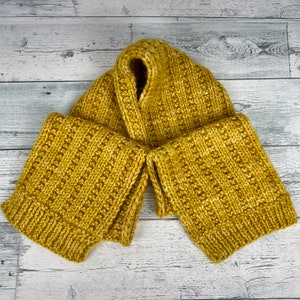 KG Scarf Knit Pattern Bulky Yarn