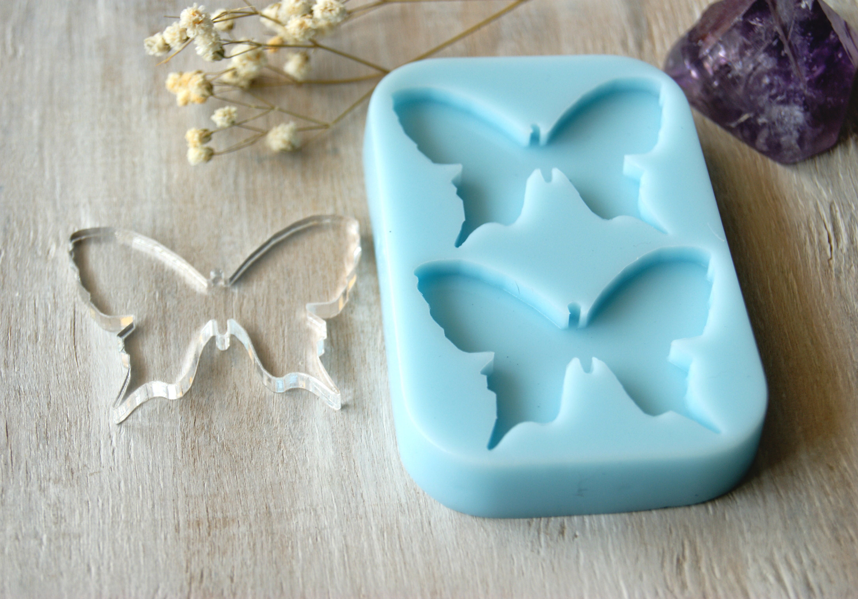 Butterfly resin mold 5141 mm 2.01.61 inches Silicone mold Etsy