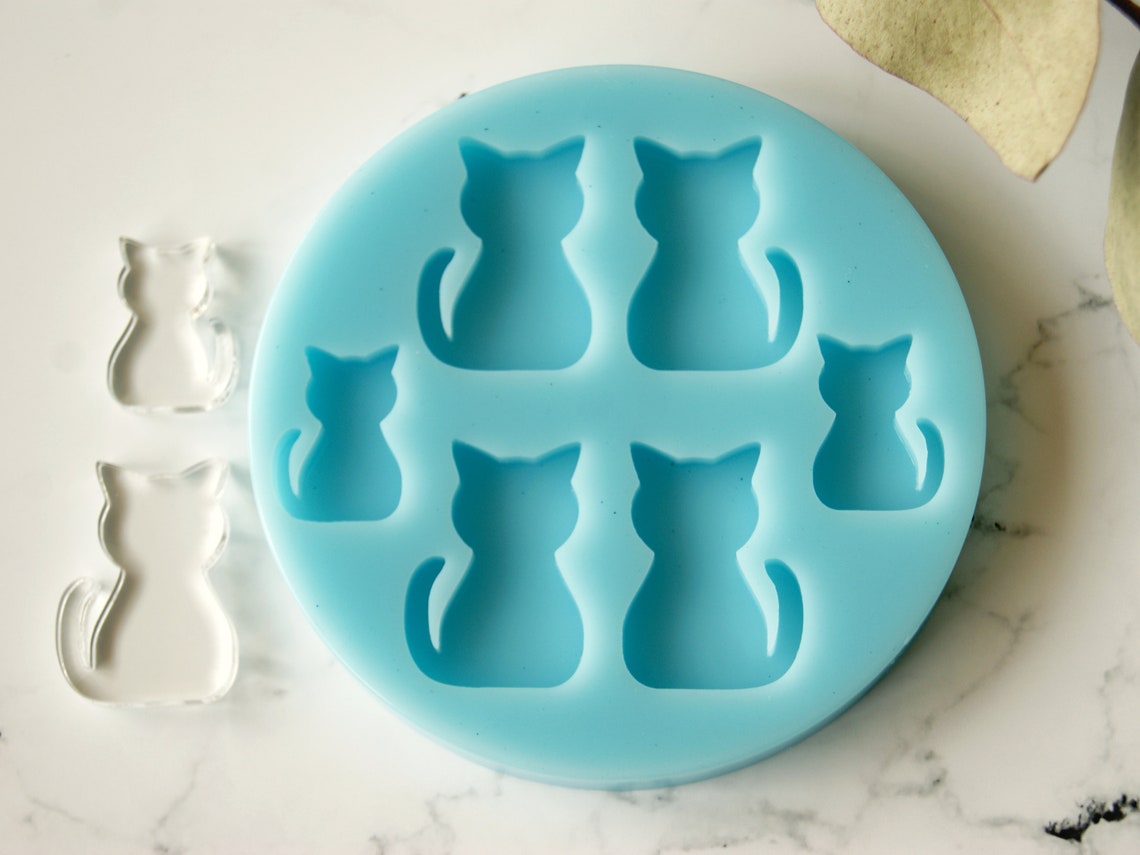 Cat Resin Mold 6 Pieces Animal Silicone Molds for Earrings Etsy