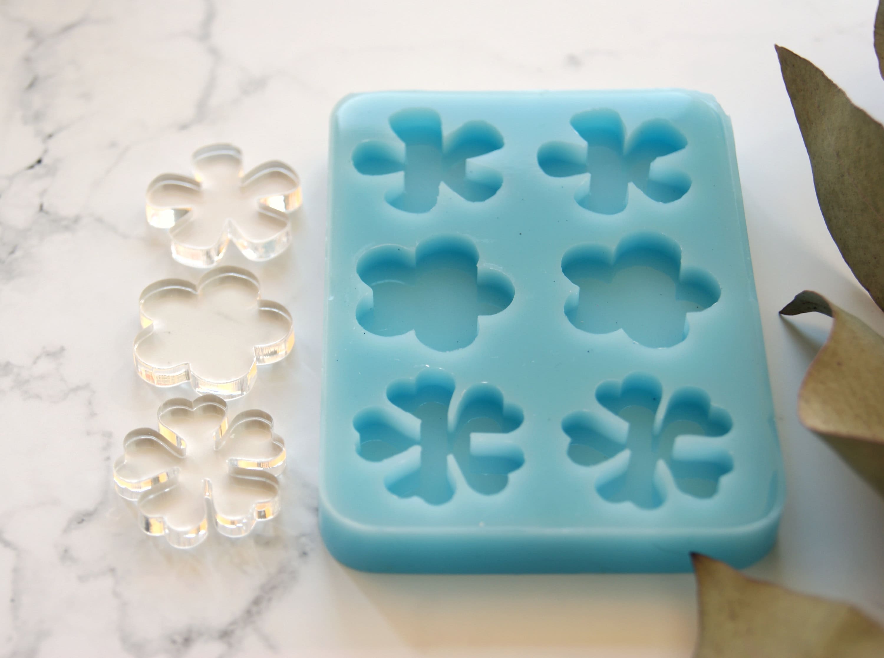 Flowers resin mold 6 pcs2524 mm 0.980.94 inches Silicone Etsy