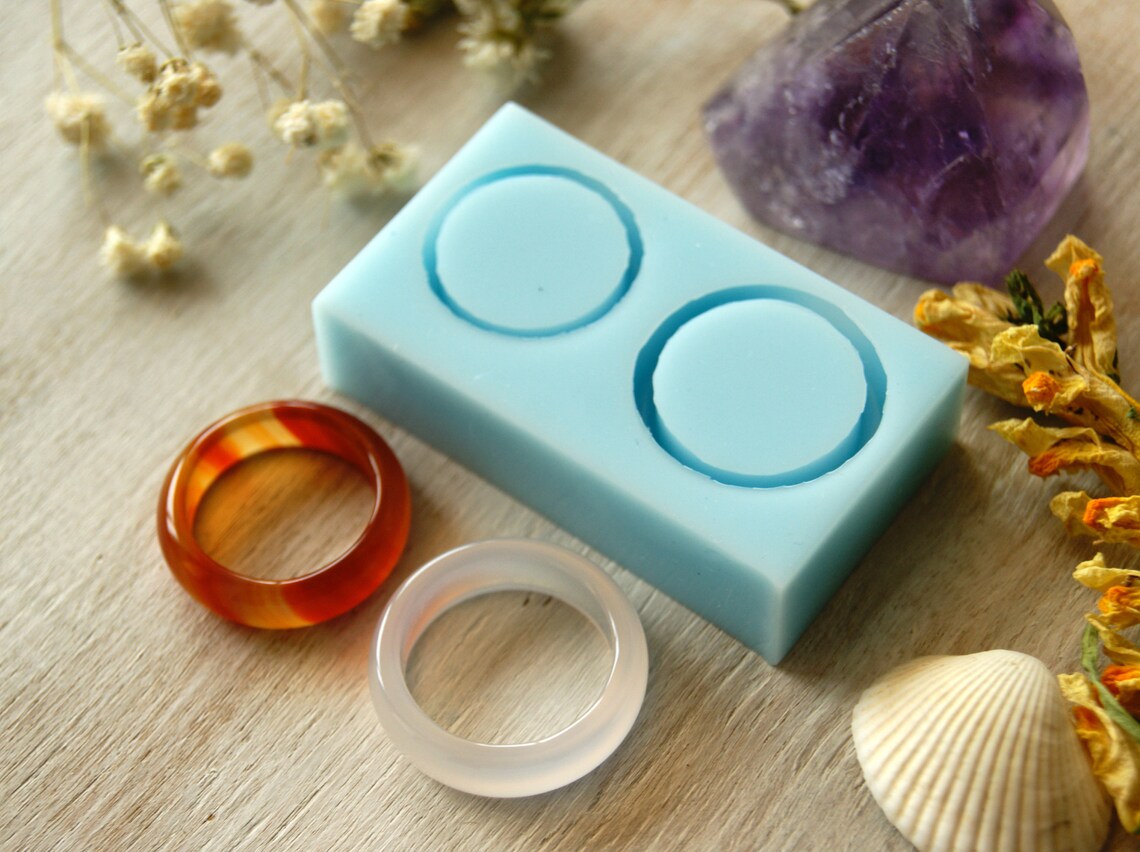 Smooth ring mold 2 pcssize 6.5 7.5 17 mm and 18 mm Resin Etsy