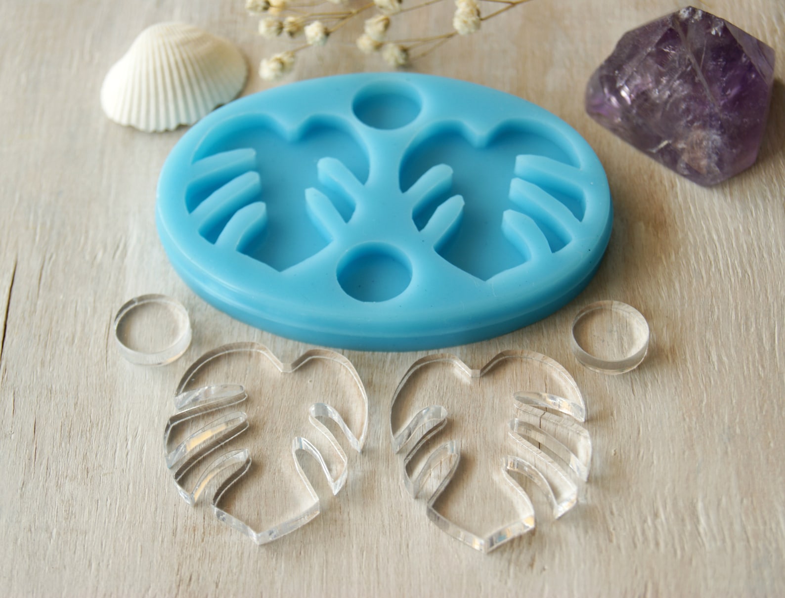 Monstera Resin Mold Silicone Palm Leaf Mold Jungle Earrings Etsy