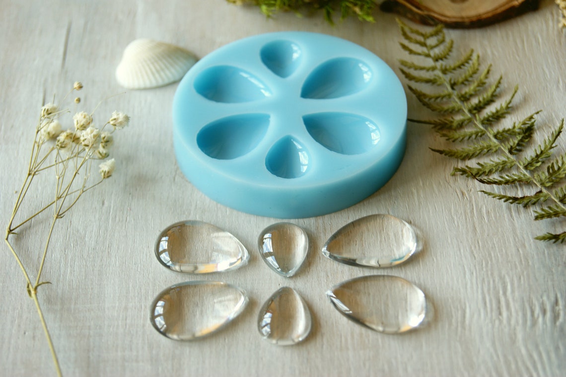 Drop resin mold 6 pcs2518 mm 098070 inch 1813 mm Etsy