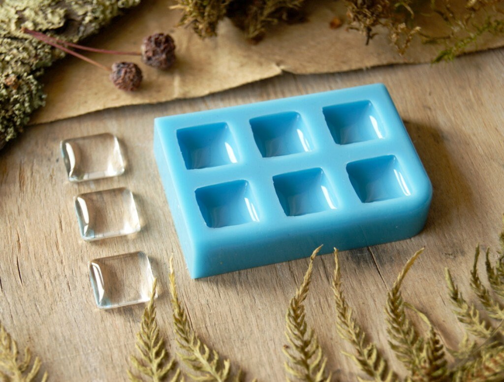 Square Resin Mold 6 Pcs15 Mm 0.59 Inches Silicone Mold Etsy
