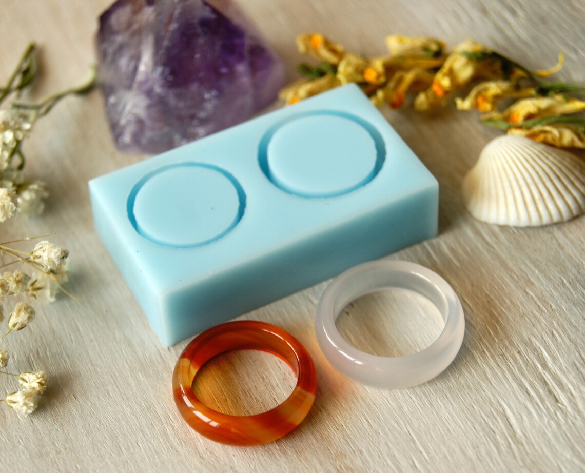 Smooth ring mold 2 pcssize 6.5 7.5 17 mm and 18 mm Resin Etsy