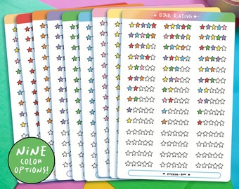 Star Rating Planner Stickers | Journal Stickers | Review Stickers | Planner Stickers