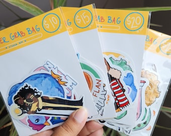 Sticker Grab Bags | Mystery Sticker Packs | 3" Glossy Unlaminated Stickers