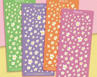 Cute Tiny Daisies Sticker Sheet | Journal Stickers | Planner Stickers | Scrapbooking | Stationery | Bullet Journal | Gardening
