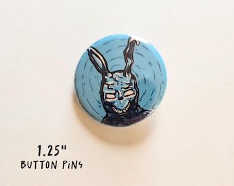Frank the Rabbit Small Button Pins | 1.25" | Horror Movie Pins