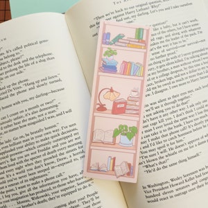 My Bookshelf Bookmarks | Cute Bookmarks | Laminated Bookmark | Cozy, Fun, Houseplants