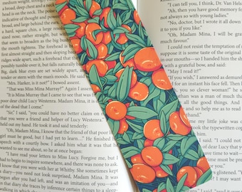 Orange Fruit Bookmark | Cute Laminated Bookmark
