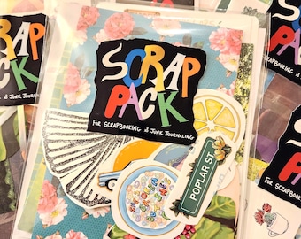 Mystery Scrap Packs for Junk Journals, Scrapbooks, Art Journals, Planners | Modern Ephemera for Crafting