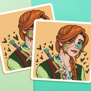 Stardew Valley Leah Stickers | 3 Inch Die Cut